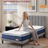 90 x 200 x 20 cm Medium Fast Gel memory foam, Pocket Spring Madras - Billede 6