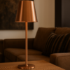 Trådløs Bordlampe - USB-C - 3 LED Lysfarver - Til Indendørs og Udendørs Brug - Sæt med 2 - Bronze - Billede 4