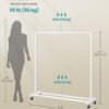 SONGMICS Clothes Rack, Garment Rack on Wheels, Coat Rack, 2 Lockable Wheels, Bedroom, Holds up to 50 kg, 38 x 110 x 141.5 cm, Matte White HSR016WG01 - Billede 5