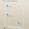 SONGMICS Clothes Rack, Garment Rack on Wheels, Coat Rack, 2 Lockable Wheels, Bedroom, Holds up to 50 kg, 38 x 110 x 141.5 cm, Matte White HSR016WG01 - Billede 6