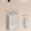SONGMICS Laundry Basket with Lid, 160L Large Hamper, 2 Compartments, Removable Liner Bags, Foldable Washing Bin with Handles, 56 x 40.5 x 70 cm, Beige, Brosi Collection LCB822L101 - Billede 6