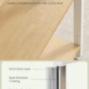 VASAGLE Bookcase, Bookshelf with 14 Shelves, Metal Frame, Shelf Unit for Living Room, Home Office, Industrial Style, 24 x 158 x 166 cm, Golden Oak and Matte White LLS107YA01 - Billede 5