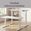 Elektrisk højdejusterbart skrivebord, 180 x 80 x (72-120) cm, Sit-Stay-bord - Billede 5