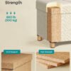 SONGMICS Storage Ottoman Bench, Foldable Ottoman Foot Rest with Legs, End of Bed Bench, Storage Chest, Load up to 300 kg, for Living Room, Bedroom, Entryway, 38 x 110 x 40 cm, Cream White LSF018W11 - Billede 4