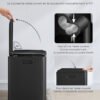 SONGMICS Kitchen Trash Can – 3 x 15 L Compartments – Ink Black – LTB740B02 - Billede 3
