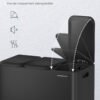 SONGMICS Kitchen Trash Can – 3 x 15 L Compartments – Ink Black – LTB740B02 - Billede 4