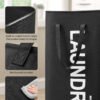 SONGMICS Laundry Hamper, 21.1-Gallon (80 L) Laundry Basket with Handles, Water-Repellent Storage Basket for Laundry Room, Bedroom, Bathroom, Foldable, Ink Black RLH001BH01 - Billede 5