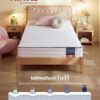 VASAGLE Mattress, 90 x 200 cm, Single Gel Memory Foam Mattress, Medium Firm, H3, 7-Zone Support, Breathable, Removable, Machine-Washable Cover, 16 cm Thick, White RMZ112W101