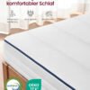 VASAGLE Mattress, 90 x 200 cm, Single Gel Memory Foam Mattress, Medium Firm, H3, 7-Zone Support, Breathable, Removable, Machine-Washable Cover, 16 cm Thick, White RMZ112W101 - Billede 4