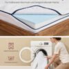 VASAGLE Mattress, 90 x 200 cm, Single Gel Memory Foam Mattress, Medium Firm, H3, 7-Zone Support, Breathable, Removable, Machine-Washable Cover, 16 cm Thick, White RMZ112W101 - Billede 5
