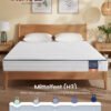 VASAGLE Mattress, 140 x 200 cm, Double Mattress made of Gel Memory Foam, Medium Firm, H3, 7-Zone Support, Breathable, Removable, Machine-Washable Cover, 16 cm Thick, White RMZ114W101