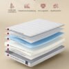 VASAGLE Mattress, 140 x 200 cm, Double Mattress made of Gel Memory Foam, Medium Firm, H3, 7-Zone Support, Breathable, Removable, Machine-Washable Cover, 16 cm Thick, White RMZ114W101 - Billede 2