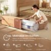 VASAGLE Mattress, 140 x 200 cm, Double Mattress made of Gel Memory Foam, Medium Firm, H3, 7-Zone Support, Breathable, Removable, Machine-Washable Cover, 16 cm Thick, White RMZ114W101 - Billede 7