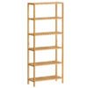 Opbevaringsreol i bambus, 6 hylder, 60 x 26,2 x 160,9 cm