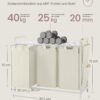 Vasketøjskurv med hylde, 3 x 40 l (10,6 gallon) - Billede 5