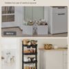 SONGMICS 4-Tier Storage Trolley, Rolling Trolley with Handle, 2 Small Organisers, Steel Frame, Steel Baskets, Utility Cart, Easy Assembly, for Bathroom Laundry Room, Black BSC077BZ01 - Billede 3