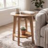 Sidebord med nederste hylde, moderne stil, natbord - Billede 4
