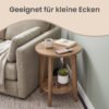 Sidebord med nederste hylde, moderne stil, natbord - Billede 7