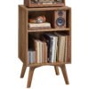 VASAGLE Side Table, Record Player Stand, Holds 160 Albums
