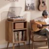 VASAGLE Side Table, Record Player Stand, Holds 160 Albums - Billede 2