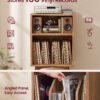 VASAGLE Side Table, Record Player Stand, Holds 160 Albums - Billede 3