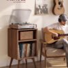 VASAGLE Side Table, Record Player Stand, Holds 160 Albums - Billede 2