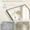 SONGMICS Full Length Mirror, Rectangle Full Body Floor Mirror with Stand, Aluminium Alloy Frame, Tempered Glass, for Bedroom, Living Room, Cloakroom, Square Corner, 160 x 50 cm, Matte Black LFM050BD01 - Billede 3
