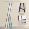 SONGMICS Full Length Mirror, Rectangle Full Body Floor Mirror with Stand, Aluminium Alloy Frame, Tempered Glass, for Bedroom, Living Room, Cloakroom, Square Corner, 160 x 50 cm, Matte Black LFM050BD01 - Billede 4