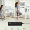 SONGMICS Electric Height Adjustable Desk 100 x 60 cm Memory Function with 4 Heights, USB-C Port, Cloud White LSD130WZ01 - Billede 2