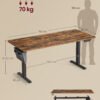 Elektrisk skrivebord, 180 x 80 cm, højdejusterbart bord - Billede 4
