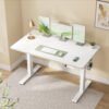 SONGMICS Height Adjustable Standing Desk with Memory Controller, Dual Motor 140 x 80 x 73-121 cm, White - Billede 3