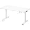 SONGMICS Electric Standing Desk , Adjustable Height Dual Motor, 160 x 80x73-121 cm cm, White, 100 kg Dynamic Load, Memory Handset