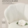 Petal-skrivebordsstol – Drejestol i teddyfleece - Billede 3
