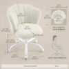 Petal-skrivebordsstol – Drejestol i teddyfleece - Billede 7