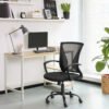 SONGMICS OBN22BK Office Chair with Mesh Covering, Height-Adjustable Computer Chair, 360° Swivel Chair, Rocker Function, Breathable, Office, Study, Maximum Load 120 kg - Billede 2
