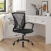 SONGMICS OBN22BK Office Chair with Mesh Covering, Height-Adjustable Computer Chair, 360° Swivel Chair, Rocker Function, Breathable, Office, Study, Maximum Load 120 kg - Billede 3