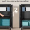 Kontorskab, alsidigt skab, 2 låger, aflåseligt, stål - Billede 3
