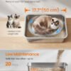 Feandrea PP Plastic, Stainless Steel Litter Box, Open Top Cat Litter Tray with Scoop - Billede 4