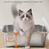 Feandrea PP Plastic, Stainless Steel Litter Box, Open Top Cat Litter Tray with Scoop - Billede 6