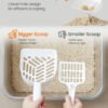 Feandrea PP Plastic, Stainless Steel Litter Box, Open Top Cat Litter Tray with Scoop - Billede 7