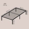 Enkeltsengestel 90 x 200 cm – Sengeramme i metal - Billede 2