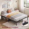 Sengestel 140 x 200 cm med metalbund, metalstel