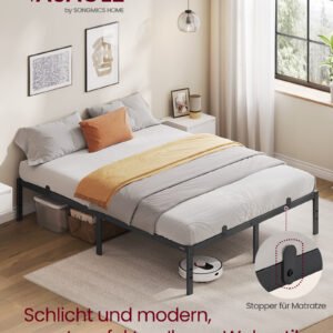 Sengestel 140 x 200 cm med metalbund, metalstel