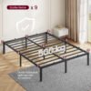 Sengestel 140 x 200 cm med metalbund, metalstel - Billede 3
