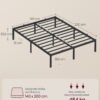 Sengestel 140 x 200 cm med metalbund, metalstel - Billede 5