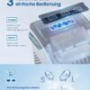 SONGMICS Ice Machine, Self-Cleaning Cube Machine, 9 Cubes in 6 Minutes in 2 Sizes, 12 kg in 24 Hours, Portable, Home, Kitchen, Office, Parties, Camping, Silver Grey XZB001E1EU - Billede 4