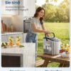 SONGMICS Ice Machine, Self-Cleaning Cube Machine, 9 Cubes in 6 Minutes in 2 Sizes, 12 kg in 24 Hours, Portable, Home, Kitchen, Office, Parties, Camping, Silver Grey XZB001E1EU - Billede 5
