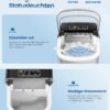 SONGMICS Ice Machine, Self-Cleaning Cube Machine, 9 Cubes in 6 Minutes in 2 Sizes, 12 kg in 24 Hours, Portable, Home, Kitchen, Office, Parties, Camping, Silver Grey XZB001E1EU - Billede 7